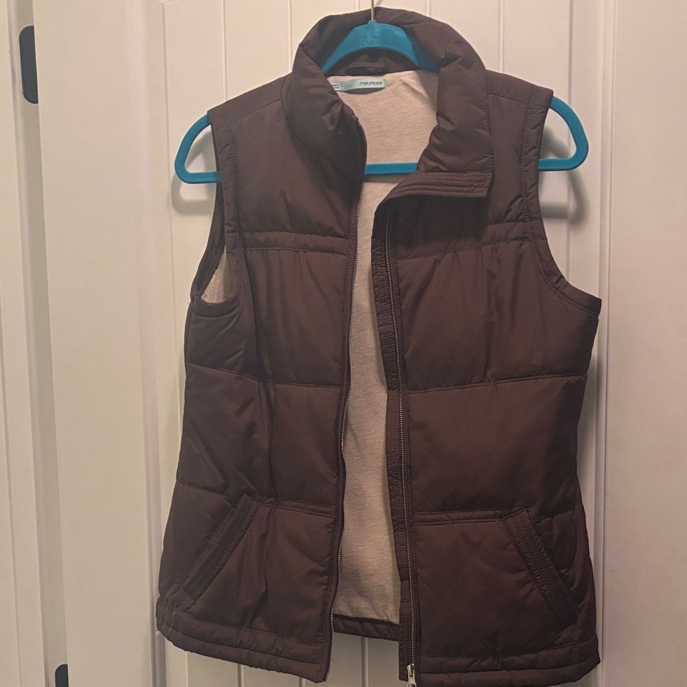 Maurices Chocolate Brown Quilted Vest